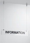 Информационная табличка Crystal Sign, 700x120мм на металлических шнурах