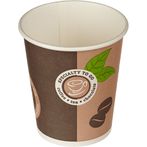 Стаканы Coffee-to-Go одноразовые для хол./гор. воды (200мл, комбинированные, бумажные, 50 шт/уп)