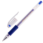 Ручка гелевая неавтомат. CROWN HJR-500R 0,5мм. рез. манж. синий