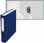 Папка-регистратор PP 50мм синий, металл.окантовка, карман, собранная Lamark (AF0601-BL1)