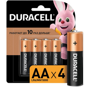 Батарейка DURACELL АА/LR6-4BL BASIC бл/4 (87562)