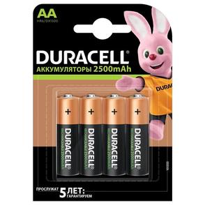 Аккумуляторные батарейки DURACELL Recharge AA/HR6-4BL Ni-Mh 2400/2500 mAh 4 штуки