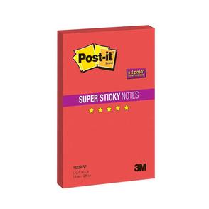 Блок-кубик Post-it Super Sticky 1623R-SP, 150х228мм, неон красный 90 л (488469)