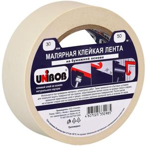 Клейкая лента малярная Unibob 30мм х 50м