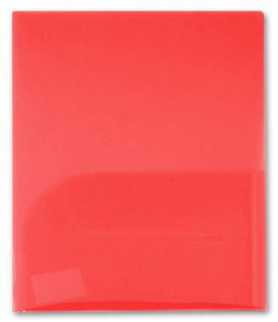 Папка-уголок Бюрократ -E570RED 2 внутр.карман A4 пластик 0.18мм красный