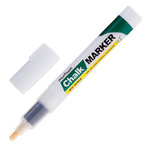 Маркер меловой MUNHWA "Chalk Marker", 3 мм, БЕЛЫЙ, сухостираемый, для гладких поверхностей, CM-05 аналог EDDING 4095